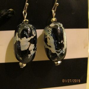 one of a kind large bead earrings